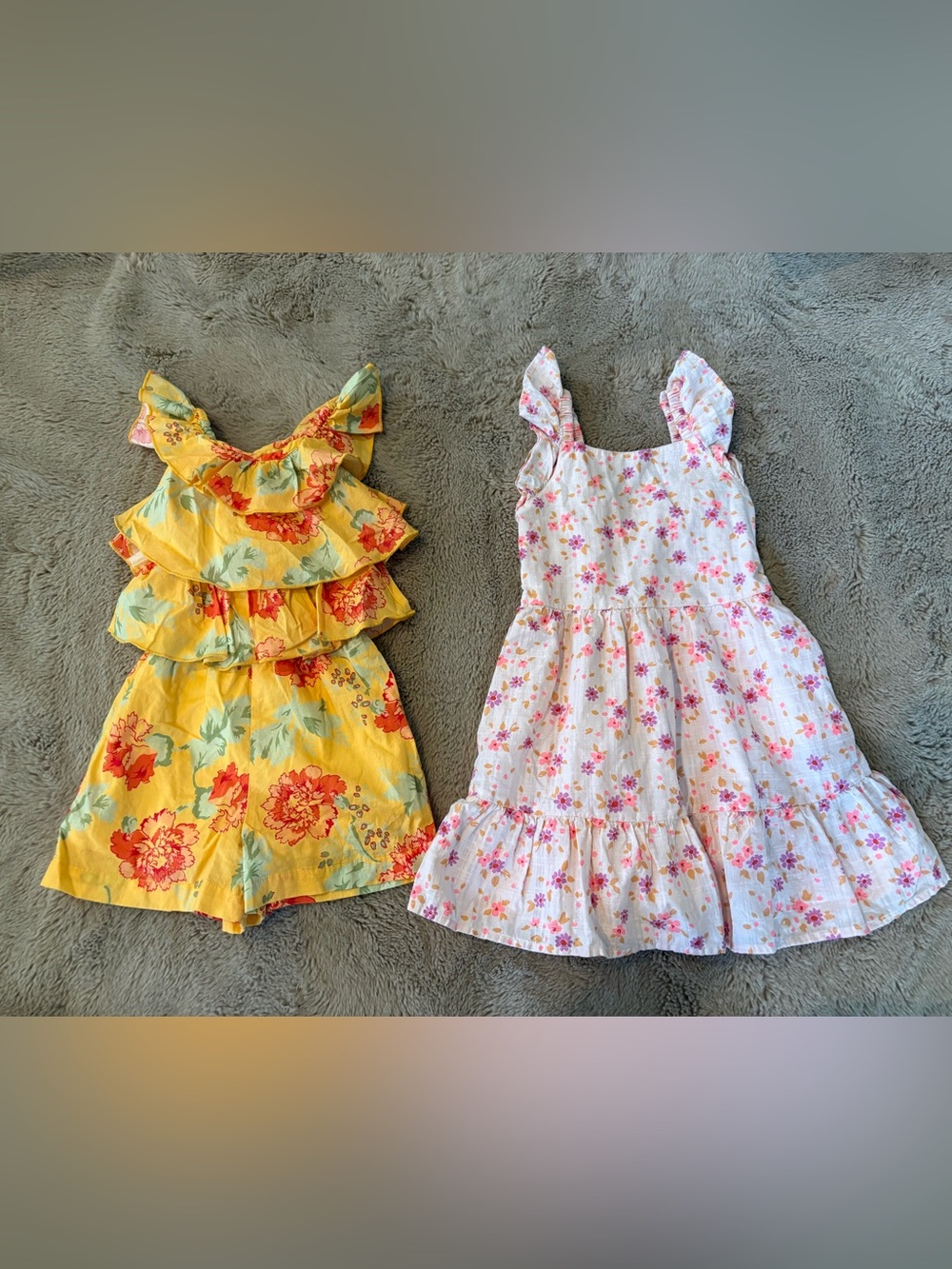 Girls floral romper and dress bundle, girls XS (4/5)